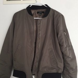 Grey/ Olive Green Bomber Jacket